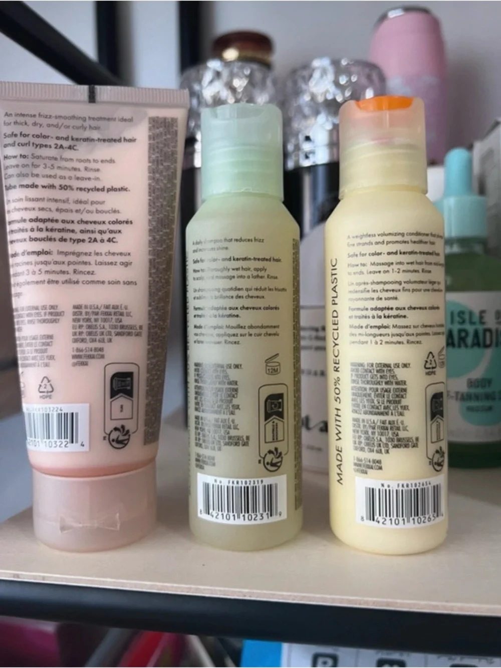 Fekkai Brilliant Gloss Shampoo, Full Blown Volume Conditioner, Miracle Mask